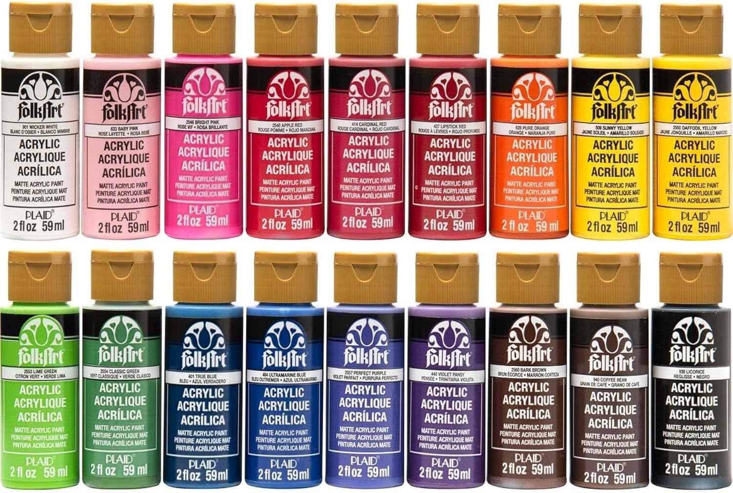 Acrylic Paint Set — 18 Colors